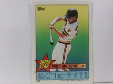 1989 Super Star Sticker Back Card #54 ANDY VAN SLYKE-DAVE PARKER/MELIDO PEREZ