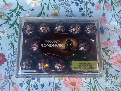Ferrero Rondnoir Dark Chocolate Gift Box 14 Count 4.8 oz Premium Chocolates