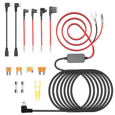 3-In-1 Hard Wire Kit USB-C & Micro/Mini USB Hardwire Kit for Dash Cams 12V-24V