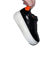 (b3/15N) Zapatillas Plataforma Negro Neón Naranja Sense 8 Talla 38/ EE. UU. 7,5 Mujer