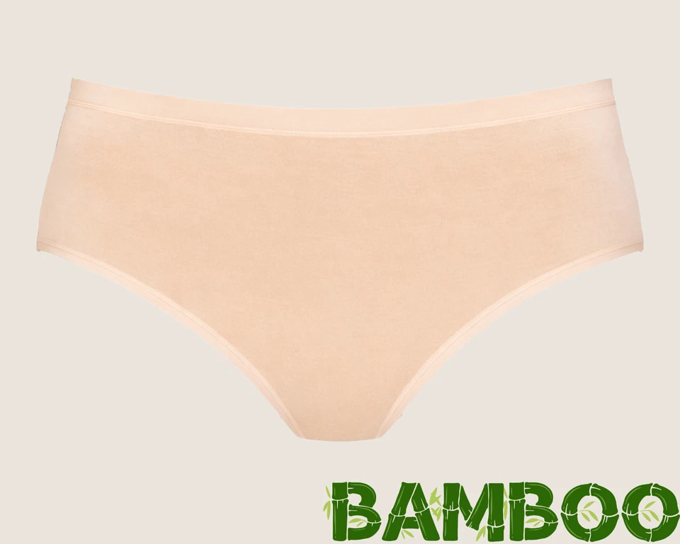 Damen Taillenslip in schwarz weiß & teint 95% Bambus - Bild 3 von 4