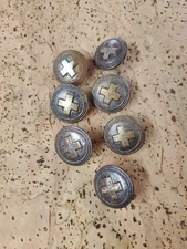 VTG American Red Cross ARC Nurse Medical Clothing Metal Buttons Lot of 7