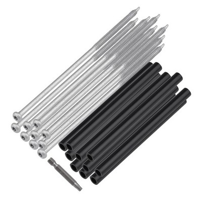 Xadnitu 10 Pieces 7'' Gutter Screws with Ferrules and Driving Tool for Eave Gu...