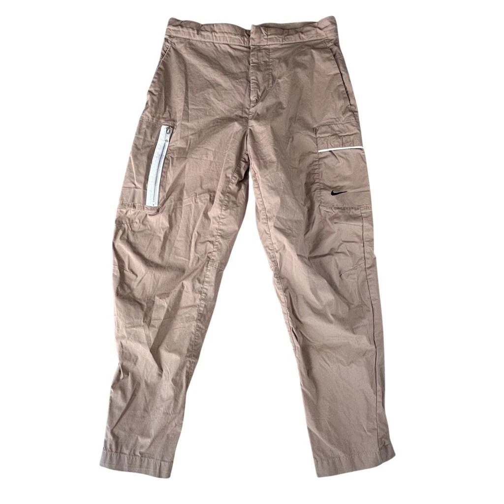 Nike Sportswear Utility Cargo Pants Mens 30 Beige Tapered Zip Pocket