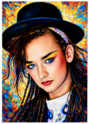 BOY GEORGE * Fun Novelty * MUSIC * Illustrated Art Card * ATC ACEO