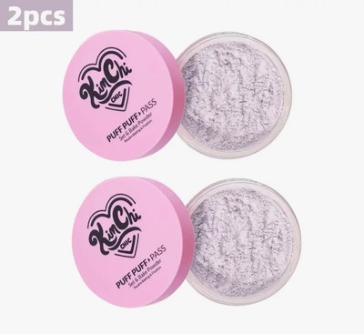 2PCS Kimchi Puff Puff Pass  Set Bake Powder PPP01 Ivory+Hint of Lavender=Ivander