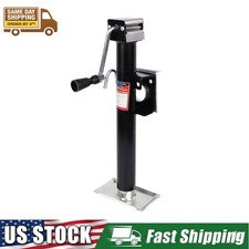 15"Lift 2000 lb Weld-On Swivel Trailer Tongue Jack Stand Sidewind with Footplate