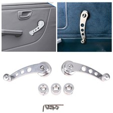 2 Pcs Chrome Aluminum Billet Window Crank Handle For Hot Rod Chevy Ford Chrysler