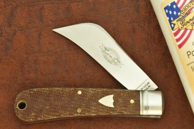 Great Eastern Cutlery GEC 47P123 Harvester HAWKBILL Micarta KNIFE Tidiote (32352