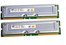 LOT OF 2 Samsung 2 x 128MB RDRAM RIMM Memory - MR16R1624AF0-CM8