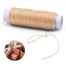 Round Waxed Thread 0.55 mm 54 Yards, Leather Thread Wax String for Sewing, St...