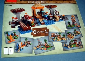 MINECRAFT, CRAFTING BOX 8 IN 1 SET 21116 - LEGO - 2014 - USED W/ MANUALS