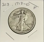 1918-D F (Fine) Walking Liberty Half Dollar