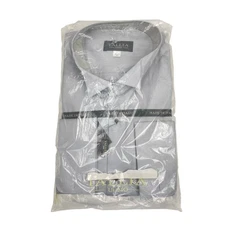 Tallia Uomo NWT 34-17.5 Men's Gray & White Long Sleeve Button Down Dress Shirt