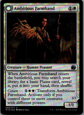 Ambitious Farmhand U Foil MID Innistrad: Midnight Hunt 2 NM