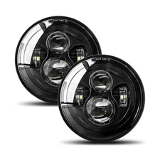 UNI-SHINE 2pcs Projector 7 Inch LED Headlights Hi/Lo Beam 7’’ Round
