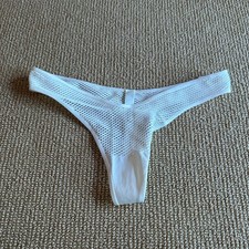 Skims Marble Perforated Seamless Thong, Size 2X New
