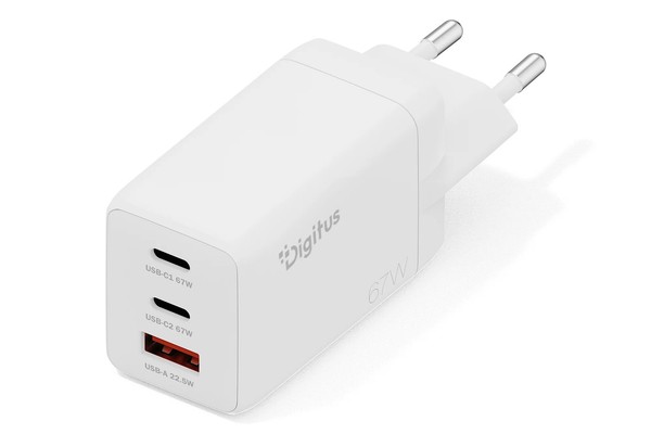 Digitus Usb-Steckdosenadapter Gan Charger, 2X Usb-C/1X USB-A 1 Bis 20 Stk-image