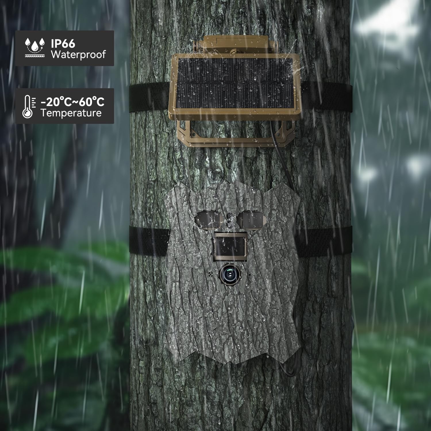 Campark Solar powered Hunting Trail Camera WiFi Bluetooth Wildlife Night Vision