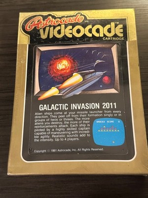 Galactic Invation Bally Astrocade sealed shrinkwrapped new 1981 galaxian game