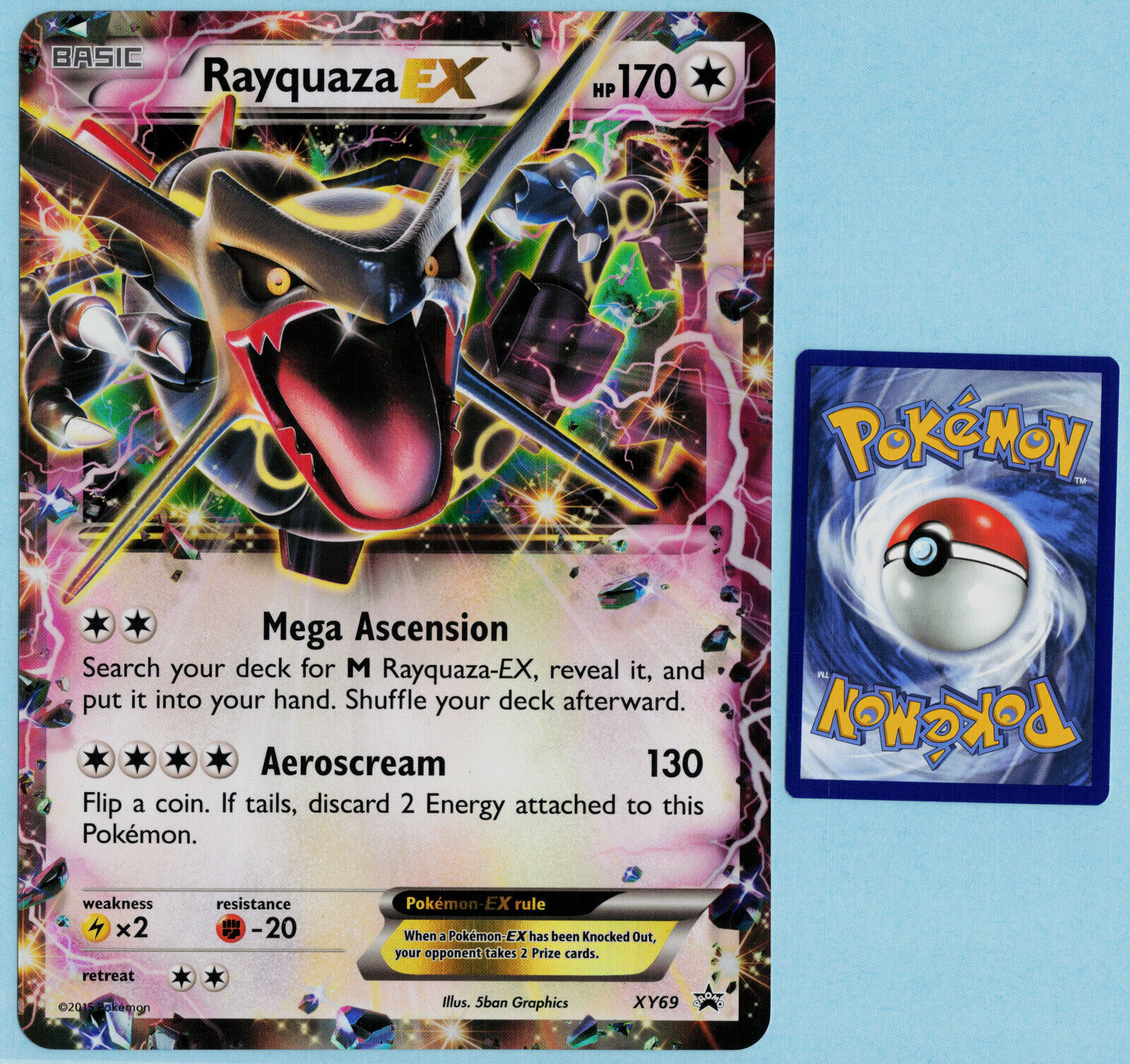 Pokemon TCG Rayquaza EX Holo XY69, XY Black Star Promo Holo, Rare