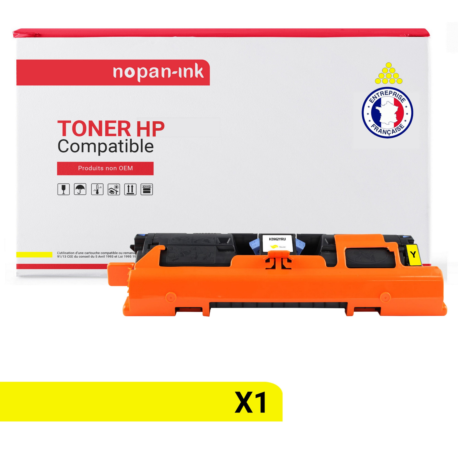 Toner compatible HP Q3962A Q9702A couleur jaune éclatante pour redonner vie à vos rapports