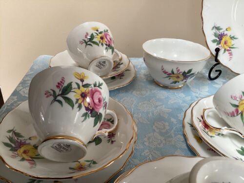 Regent Bone China Mixed Floral Tea Set - Picture 2 of 11