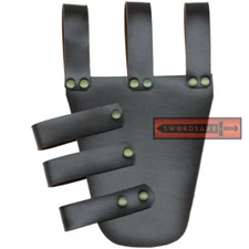 Medieval Knight Leather Templar Crusader Rapier Sword Frog Dark Brown Sheath