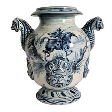 06K13 POT A PHARMACIE MAJOLIQUE ITALIENNE CAMAIEU BLEU ALBARELLO APOTHICAIRE