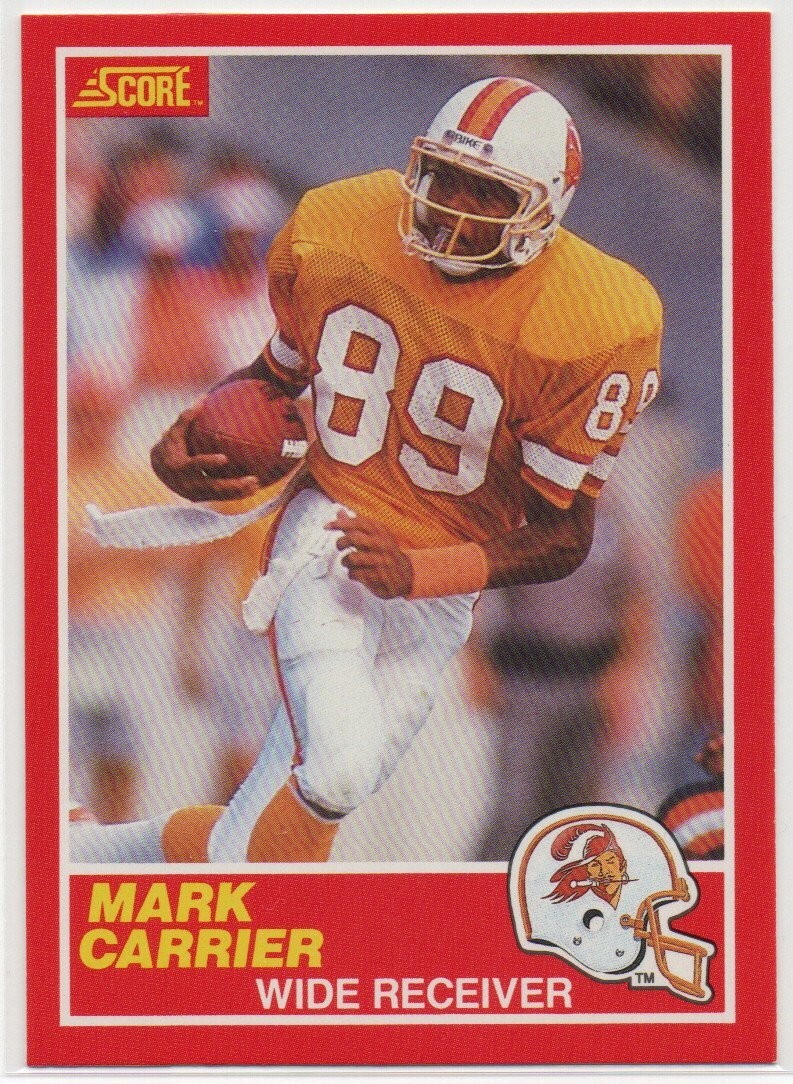 Mark Carrier 1989 Score #188A Rookie Error Bruce Hill Back Tampa Bay Buccaneers