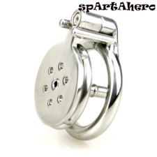 Stainless Steel Men Metal Lock Belt Male Chastity Device Pocket-Size Cage