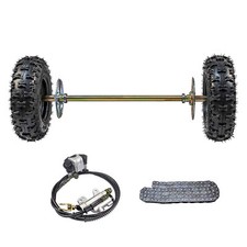 29" Go Kart Rear Axle Kit 6" Wheels Tire Brake for Drift Trike ATV Quad Buggy