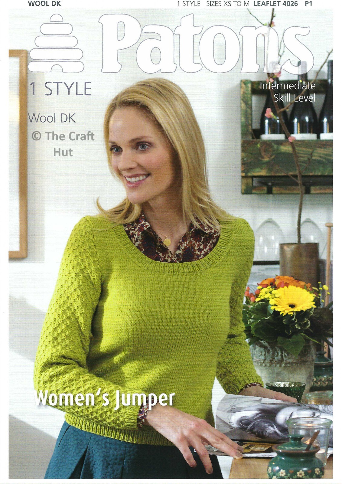 Hand Knitting PATTERN ONLY Patons Women's Jumper  Sweater 4026 New