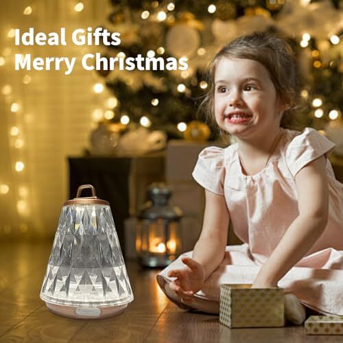 2 Pack Crystal Table Lamp LED Touch Bedside Table LampUSB Rechargeable Table ... - Picture 6 of 9