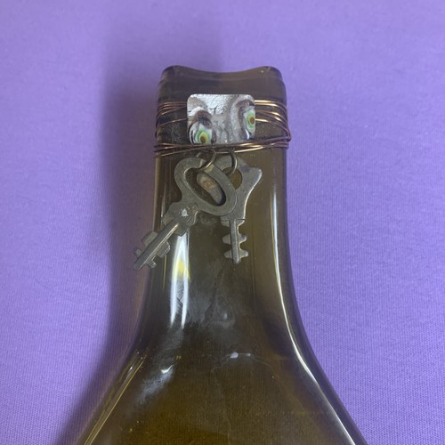 Art Slumped Wine Bottle Art Glass Appetizer Dessert Decor Serving - Picture 7 of 12
