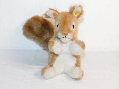 Steiff Squirrel With Button! H: 20Cm