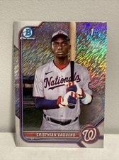 CRISTHIAN VAQUERO 2022 BOWMAN CHROME 1ST SHIMMER REFRACTOR #157 Nationals