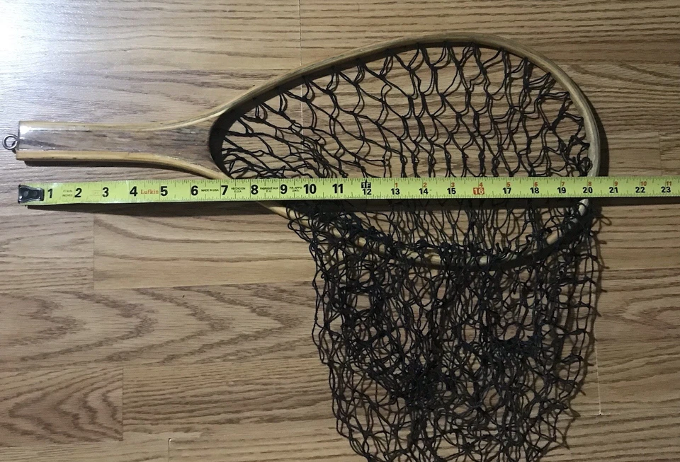 Red de trucha con mango de madera Frabill aro de 8" x 14" | Red de vinilo profundo de 16" Foto 4 de 4