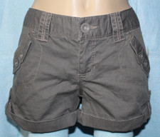 NEW Aeropostale Dark Gray Cotton Cargo Shorts Size 1/2 See Measurements