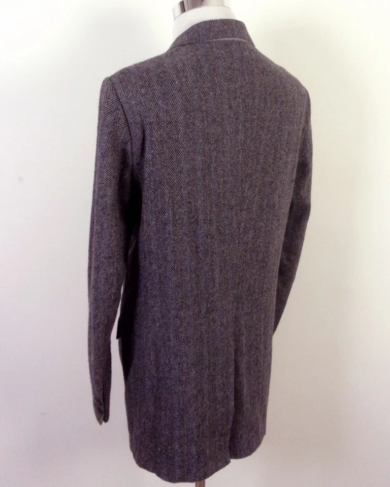 Blazer de tweed vintage años 60 70 usado en excelente estado John Blair gris lana espiga talla 45 XL Foto 2 de 4