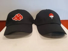 Japanese Anime Naruto Unisex Akatsuki Logo Cap or Hidden Leaf Village Logo Cap