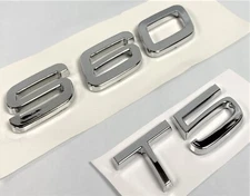 CHROME S60 + T5 FIT VOLVO S60 REAR TRUNK NAMEPLATE EMBLEM BADGE LETTERS NUMBER