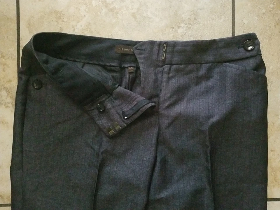 The Limited Pants Women's Cassidy Fit Straight Leg Dress Blue Crop Size 8 - Image 4 of 4