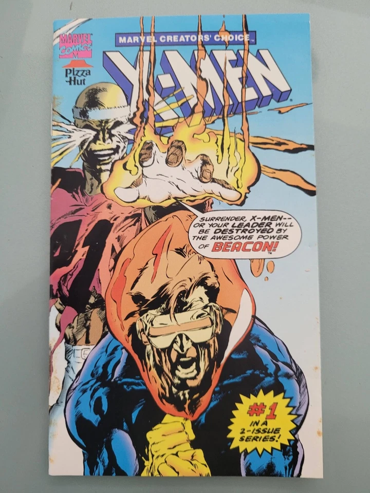 X-MEN MARVEL CREATOR'S CHOICE PIZZA HUT MINI COMIC AND TRADING CARD 1993 +POSTER - Image 3 of 4