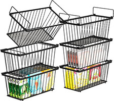 Leak-Proof Freezer Organizer Bins - 6 Pack Storage Baskets for Deep Freezers