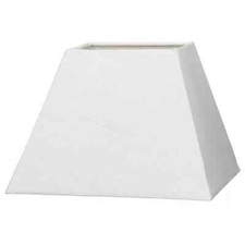 White Pyramid Cotton Lampshade Tapered Square Lamp Shade Bedroom Living Room