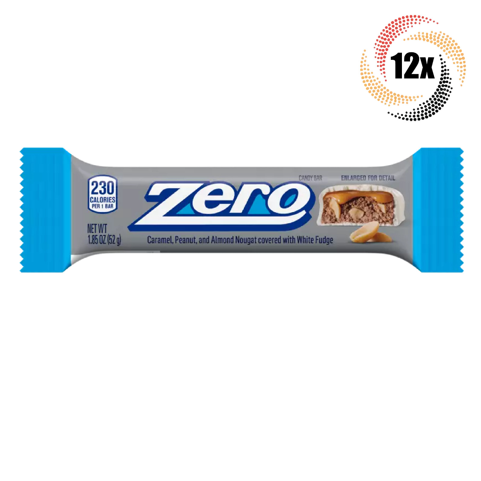 12 батончиков Zero Caramel с арахисовой и миндальной нугой покрытых белой помадкой 185 унции 6490₽