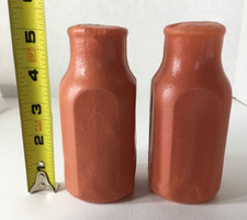 Plastic Pretend Kitchen Play Food Chocolate Milk Bottles Lot Brown Jugs Vintage
