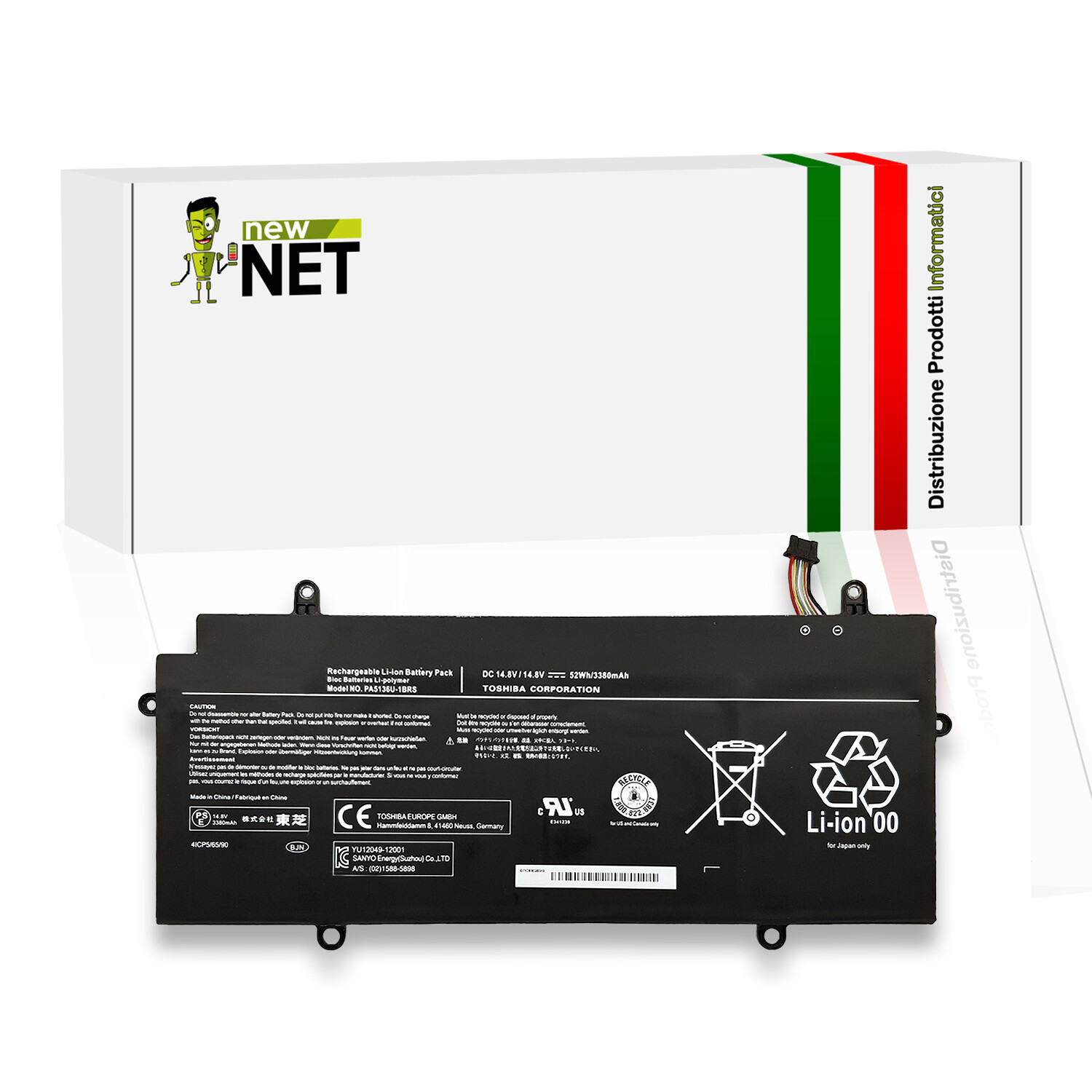 Batteria Toshiba Portégé Z30-B S01M Z30-B-145 - Ricambio PA5136U-1BRS
