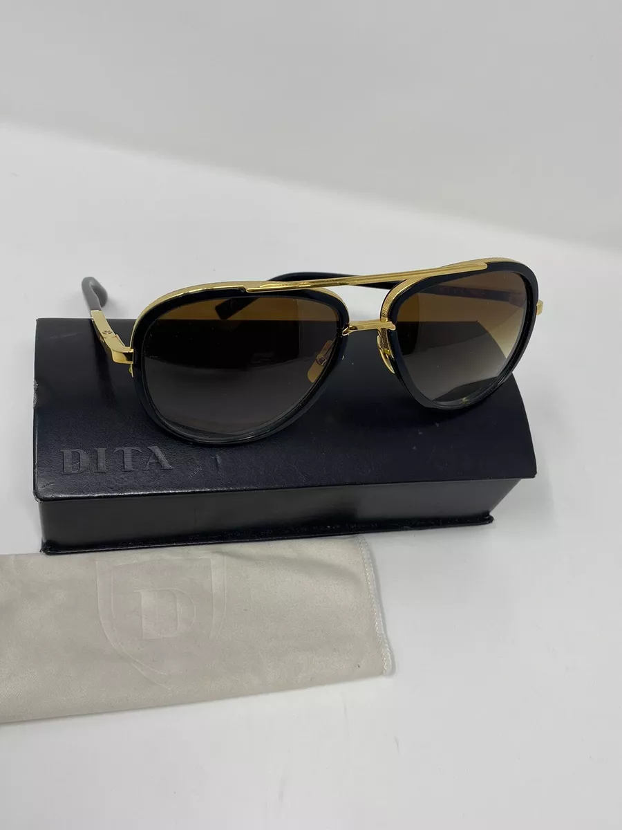Dita Sunglasses Mach Two, DRX-2031B Black Gold Brown Gradient
